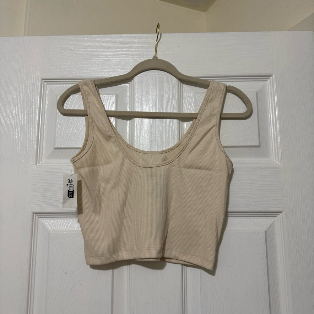 NWT Roxy Cropped Ribbed Tank Size Large - Picture 3 of 6